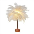 thumbnail image 1 of FNYOXU Table Lamp,Feather Table Lamp Bedside Lamp Night Light Battery Operated LED Table Lamp for Bedroom Living Room Party Wedding Centerpiece Christmas Valentine's Day Decor, 1 of 8