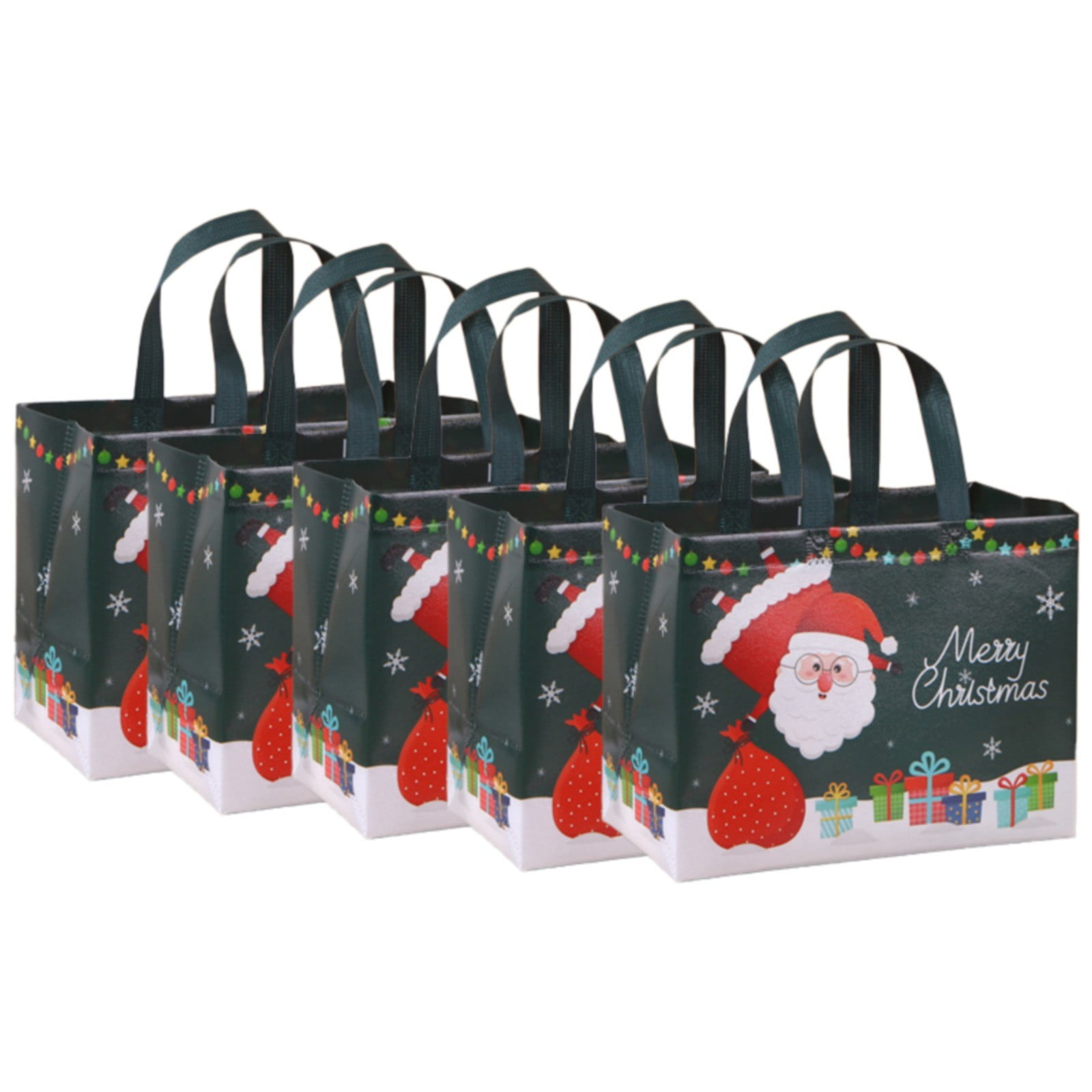 FNZEFAM 5pcs Extra Large Bags Large Christmas Tote Bags With Handles