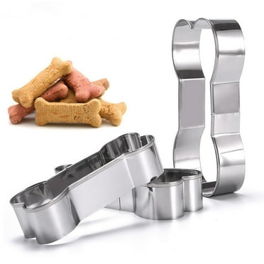 FNZEFAM Dog Bone Cookie Cutter Set Stainless 3
