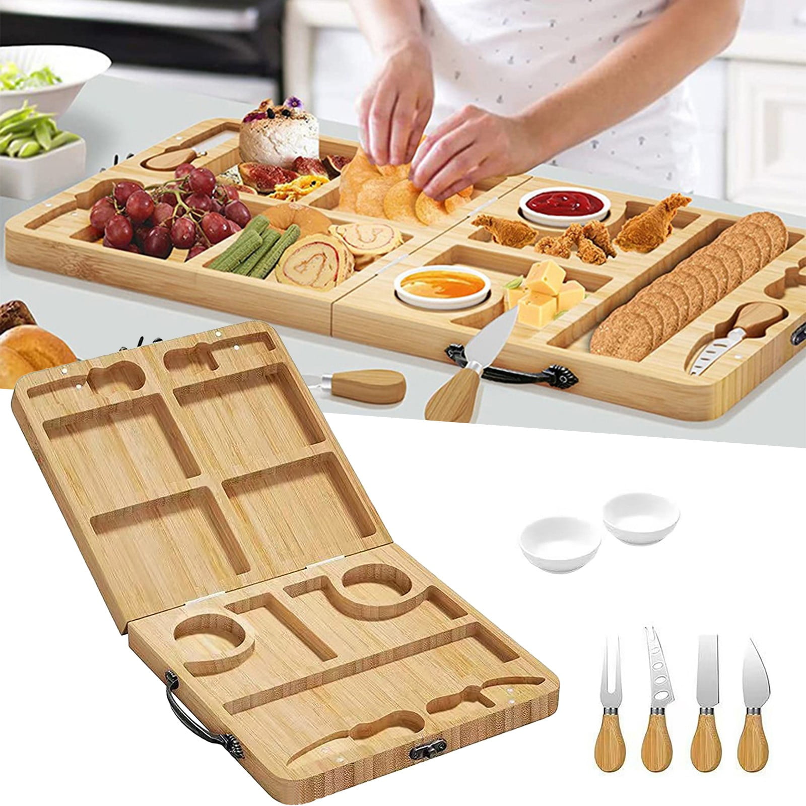 FNZEFAM Square Cheese Tray Foldable Fruit And Vegetable Cooked Food