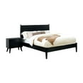 thumbnail image 1 of FOA Belkor 2-Piece Black Solid Wood Bedroom Set - Cal King + Nightstand, 1 of 8
