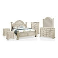 thumbnail image 1 of FOA Charo 6pc White Wood Bedroom Set-King+2 Nightstands+Chest+Dresser+Mirror, 1 of 17