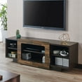 thumbnail image 1 of FOA Cher Sliding Door TV Stand for TVs up to 68", Wenge, 1 of 8