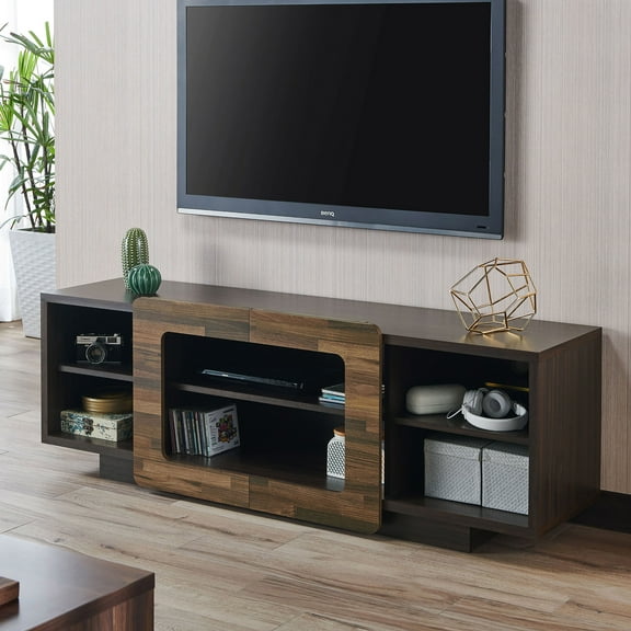 FOA Cher Sliding Door TV Stand for TVs up to 68", Wenge