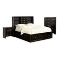 thumbnail image 1 of FOA Dinklage 3pc Espresso Solid Wood Bedroom Set- Queen + Chest + Nightstand, 1 of 6