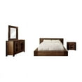 thumbnail image 1 of FOA Elbert 4pc Natural Wood Low Bedroom Set-Queen+Nightstand+Dresser+Mirror, 1 of 6