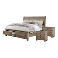 thumbnail image 1 of FOA Frigga Transitional 3-Piece Gray Wood Bedroom Set - Queen + 2 Nightstands, 1 of 12