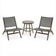 thumbnail image 1 of FOA Haft Aluminum Indoor and Outdoor 3-Piece Table and Chair Set in Dark Gray, 1 of 5