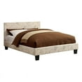 thumbnail image 1 of FOA Marc Beige Full Platform Pattern Fabric Bed with 12" Memory Foam Mattress, 1 of 9