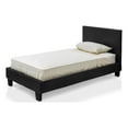 thumbnail image 1 of FOA Marc Espresso Twin Faux Leather Bed with 10" Memory Foam Mattress, 1 of 9