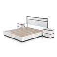 thumbnail image 1 of FOA Misti 3-Piece White Wood Bedroom Set - Queen + 2 Nightstands, 1 of 15