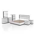 thumbnail image 1 of FOA Misti 6pc White Wood Bedroom Set-King+2 Nightstands+Chest+Dresser+Mirror, 1 of 15