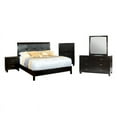 thumbnail image 1 of FOA Muscett 4pc Espresso Solid Wood Bed Set-King+Nightstand+Dresser+Mirror, 1 of 7