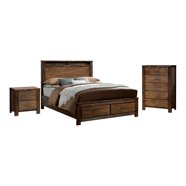 Acme Furniture 21290Q Andria Reclaimed Oak & Acacia Wood Queen Bedroom ...