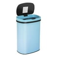 thumbnail image 1 of FOA Rena 13 Gallon Stainless Steel Motion Sensor Automatic Trash Can in Blue, 1 of 16