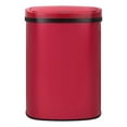 thumbnail image 1 of FOA Rena 13 Gallon Stainless Steel Motion Sensor Automatic Trash Can in Red, 1 of 18