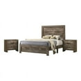 thumbnail image 1 of FOA Shoreview Rustic 3-Piece Natural Wood Bedroom Set - Queen + 2 Nightstands, 1 of 4