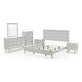 thumbnail image 1 of FOA Vrone 6pc White Wood Bedroom Set-Cal King+2 Nightstands+Chest+Dresser+Mirror, 1 of 11