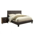 thumbnail image 1 of FOA Warscher 2-Piece Gray Solid Wood Bedroom Set - Cal King + Nightstand, 1 of 5