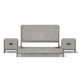 thumbnail image 1 of FOA Yasgard 3-Piece Gray Solid Wood Bedroom Set - King + 2 Nightstands, 1 of 15