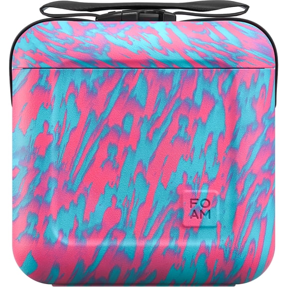 FOAM  22 Quart EVA Lightweight Hybrid Rigid-Soft Indestructible Cooler, Holds 30 Cans & Ice Blue Pink Swirl