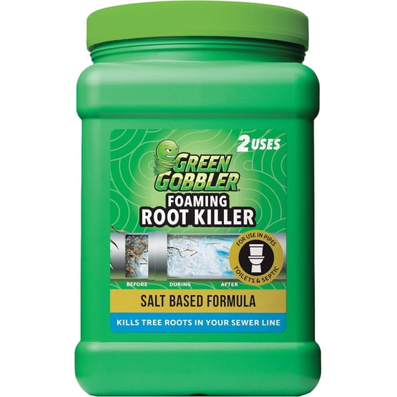 , FOAMING Root Killer | Kills Tree Roots in Pipes & Sewer Lines Contains No Copper Sulfate Safe for and Septic - 2 USES, 4 LBS