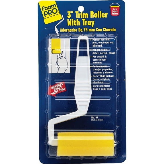 FOAMPRO 97 Trim Roller and Tray Kit, for Use with All Paints