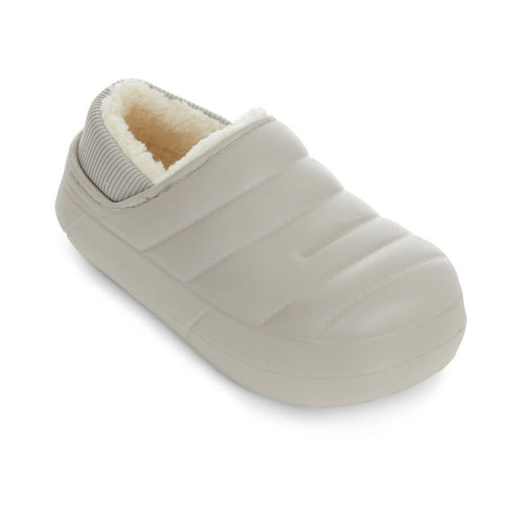 FOAMWALK Boys' Clogs - Comfy Fur Lined Clog, Indoor and Outdoor Clogs for Toddler/boys, Gray, 11-12