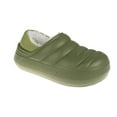 thumbnail image 1 of FOAMWALK Boys' Clogs - Comfy Fur Lined Clog, Indoor and Outdoor Clogs for Toddler/boys, Olive, 13-1, 1 of 7