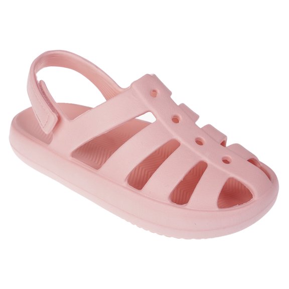 FOAMWALK Girl's EVA Slides Fisherman, Buckle Clogs Kids Cloud Slides - Slip On Sandals for Girls Little Kid, Blush, 12