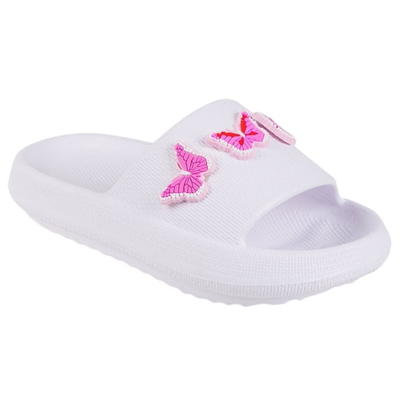 FOAMWALK Girls Platform Slide Sandals - Cute and Comfy Summer Slippers for Kids
