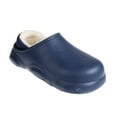 thumbnail image 1 of FOAMWALK Men's Clogs - Soft and Comfortable EVA Clog with Faux Fur Lining, Navy, 7, 1 of 9