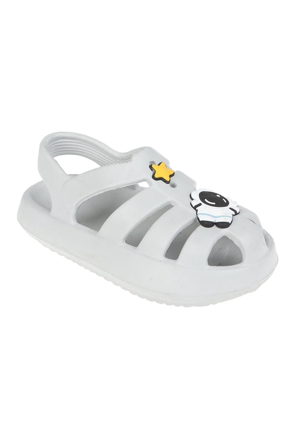 Toddler Boy's EVA Comfy Cute Shark Sandals and Fisherman Sandals - Slides for Boys, Grey - Toddler 2, 7