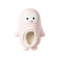 thumbnail image 1 of FOAMWALK Toddler Unisex Novelty Clogs with Faux Fur Lining - Penguin Slippers for Toddler, Blush, 8, 1 of 9