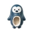 thumbnail image 1 of FOAMWALK Toddler Unisex Novelty Clogs with Faux Fur Lining - Penguin Slippers for Toddler, Navy, 5/6, 1 of 8