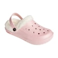 thumbnail image 1 of FOAMWALK Women's Comfortable Furry Solid and Bubble Heel Platform Clogs with Faux Fur Lining - Fur Lined Clogs for Women, Blush, 6, 1 of 8