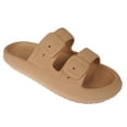 thumbnail image 1 of FOAMWALK Women's Soft and Comfy Textured EVA Slide Sandals - EVA Textured Cloud Slides for Women, Tan, 9, 1 of 9