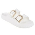 thumbnail image 1 of FOAMWALK Womens' Sandals - Comfortable Double Buckle Beach Slides, Everyday Women's Slide Sandals, 1 of 9
