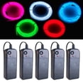 thumbnail image 1 of FOAUUH 9ft Cuttable Battery Pack Neon Glowing Electroluminescent Wire Light kit(Green, Blue, Red, White, Pink) for Halloween Decorations DIY, 1 of 1