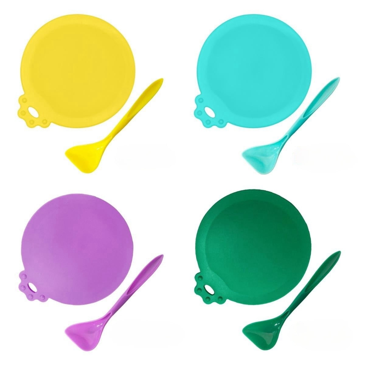 FOAUUH Dog Food Can Cover Set (1 Can Cover &1 Spoon), Dog Can Lid