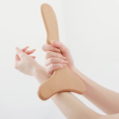 FOAUUH Wood Therapy Massage Tool Wooden Lymphatic Drainage Massager One-Handed Body Sculpting Tools for Maderoterapy,Anti-Cellulite,Gua Sha,Muscle Release-11 * 6inches