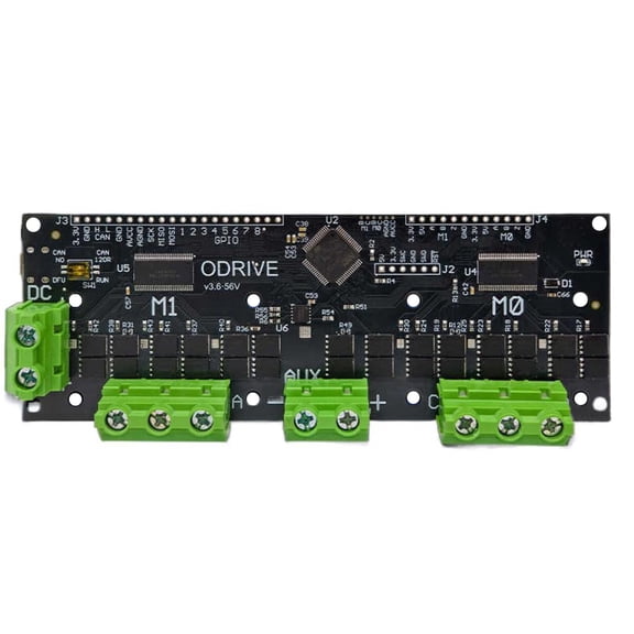 FOC-BLDC Servo Dual Motor Controller,12V-56V V3.6 Version FOC-BLDC Servo Dual-channel BLDC Brushless Motor Control Module Supports Variety Encoders