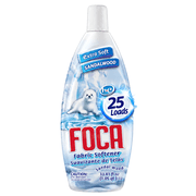 FOCA Extra Soft Liquid Fabric Softener, Sandalwood Scent, Helps Reduce Static Cling, 25 Loads, 33.81 fl oz