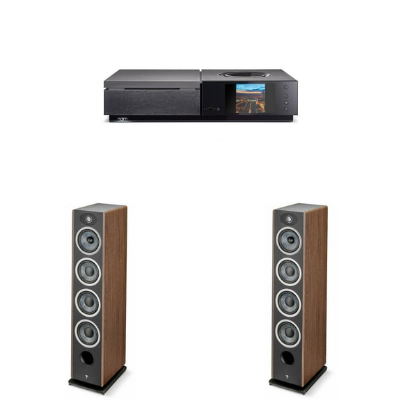 Focal Bundle: 2x Vestia No3 Dark Wood Floorstanding Speakers & Naim Uniti Star Network Streamer (UNITI-STAR)