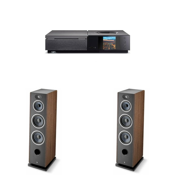 Focal Vestia No4 3-Way Floorstanding Speakers (Dark Wood) with Naim Uniti Star Streamer & Amplifier Bundle