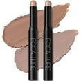 FOCALLURE 2 Pcs Shimmer Cream Eyeshadow Stick,Brightener Eyeshadow Pencil Crayon,Highlighter Eye