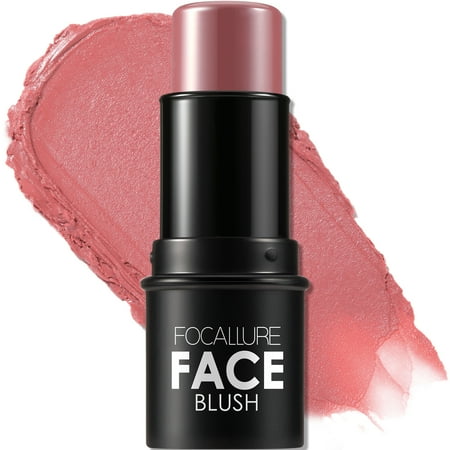FOCALLURE Cream Blush Makeup, Long Wearing Blush Stick for Cheeks, ROSE MARBLE