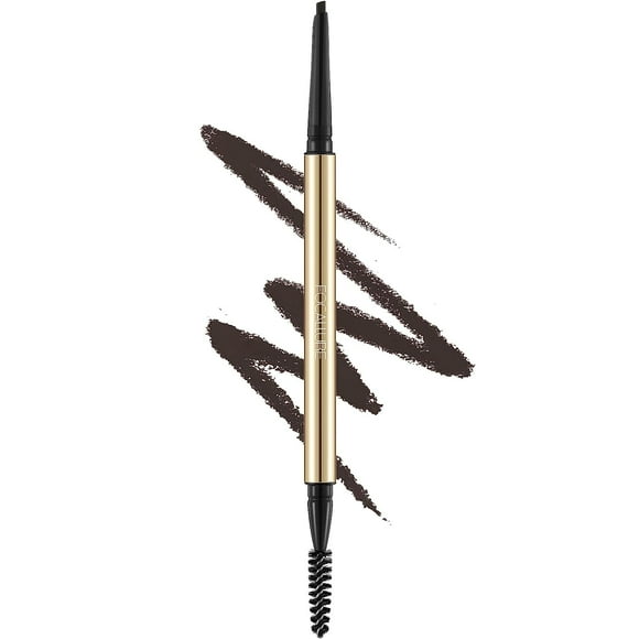 FOCALLURE Eyebrow Pencil,Waterproof & Smudge Proof Dual-Sided Brow Brush,Deep Brown