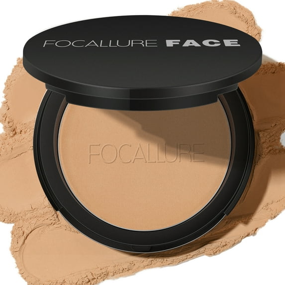 FOCALLURE Flawless Pressed Powder for Face,Long-Lasting Matte Finish , Nude