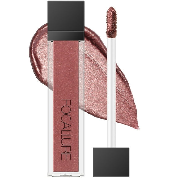 FOCALLURE Liquid Glitter Eyeshadow,Metallic Long Lasting Waterproof Eye Makeup, BURNING
